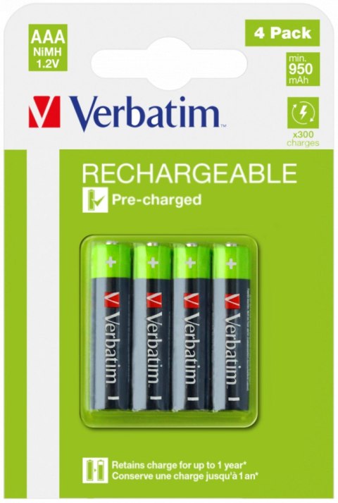 Akumulatory VERBATIM HR3 AAA 950 mAh BLISTER 4szt. 49514 Verbatim