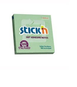 Bloczek STICKN 76x76mm 360stopni zielony 21552 StickN