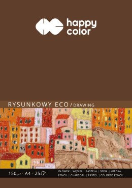 Blok rysunkowy ECO, ART, A4, 25 ark, 150g, Happy Color HA 3715 2030-A25 Happy Color