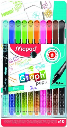 Cienkopis GRAPH PEPS DECO 10 szt etui Maped 749050 Maped