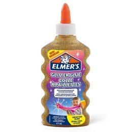 Elmers klej brokatowy, złoty, zmywalny i przyjazny dzieciom, 177ml, 2077251 (X) Elmers