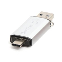 Pendrive USB 3.0 + Type-C 32GB SILVER PLATINET PMFC32S Platinet