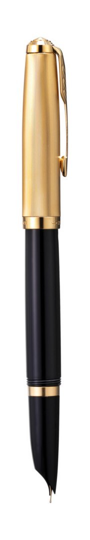 Pióro wieczne (F) - 18K PARKER 51 DELUXE BLACK GT 2123511, giftbox Parker