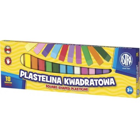 Plastelina Astra kwadratowa 18 kolorów, 83814904 Astra