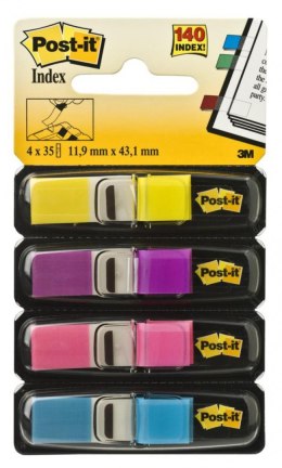 Zakładki indeksujące POST-IT 12x43mm neonowe 683-4AB 4x35szt 3M Post-It 3M