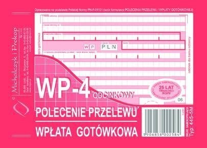 445-5M Polecenie przelewu (1+3) A6 80kartek MICHALCZYK&PROKOP Michalczyk i Prokop 445-5M Polecenie przelewu (1+3) A6 80kartek MICHALCZYK&PROKOP Michalczyk i Prokop