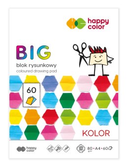 Blok rysunk. kolorowy BIG, A4, 80g, 15 kol., 60 ark, Happy Color HA 3708 2030-09B60 Happy Color