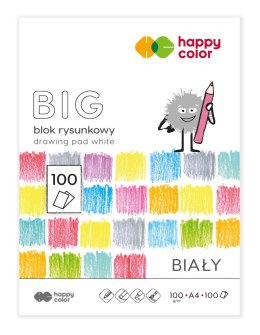 Blok rysunkowy biały BIG, A4, 100g, 100 ark, Happy Color HA 3710 2030-0B100 Happy Color