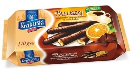 Ciastka BAHLSEN KRAKUSKI paluszki z galaretką pomarańcza w czekoladzie 144g Krakuski