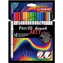 Cienkopis PEN 68 brush 18 wit ARTY 568/18-21-20 Stabilo