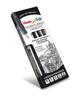 Cienkopis kalibrowany POINTLINER czarny 5 szt. S20P-ST5PL PENTEL Pentel