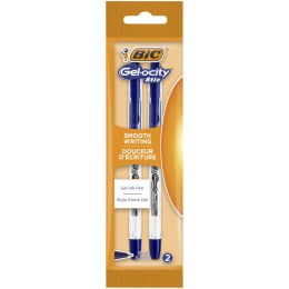 Długopis żelowy BIC Gel-ocity Stic 0.5mm niebieski, blister 2szt, 989707 Bic