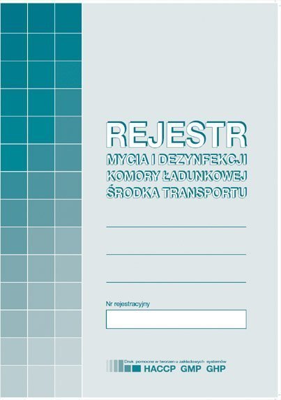 H-91-3 Rejestr mycia i dezynfekcji komory ładunkowej MICHALCZYK Michalczyk i Prokop