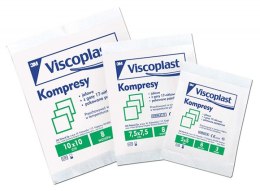 Jałowe kompresy gazowe VISCOPLAST, bawełniane, 17-nitkowe, 8 warstw 5x5cm, 3szt. Viscoplast 3M