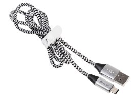 Kabel USB 2.0 TYPE-C A MALE 1m czarny-szary TRACER TRAKBK46266 Tracer