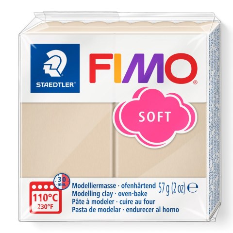 Kostka FIMO soft 57g, piaskowy, masa termoutwardzalna, Staedtler S 8020-70 Staedtler Fimo