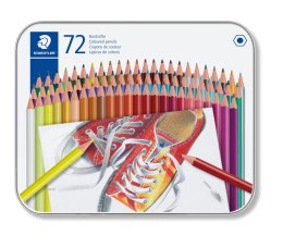 Kredki sześciokątne, 72 kol., w metalowym opakowaniu, Staedtler S 175 M72 Staedtler