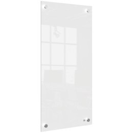 Mała podłużna szklana tablica suchościeralna Nobo Home 300x600mm, biała 1915603 Nobo