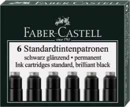 Naboje krótkie FC185507(6)czarne FABER CASTEL Faber-Castell