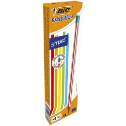 Ołówek z gumką BIC Evolution Stripes 646 HB , 8960342 Bic