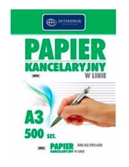 Papier kancelaryjny A3 linia (500) INTERDRUK Interdruk