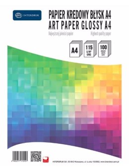 Papier kredowy A4 100ark błysk 115g INTERDRUK Interdruk