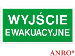 Tabliczka Wyjście Ewakuacyjne 200x400 Z-2e PT ANRO Reis