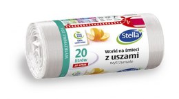 Worki na śmieci z uszami wytrzymałe 20L 30szt. białe (HD-LD) STELLA Stella