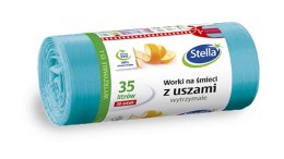 Worki na śmieci z uszami wytrzymałe 35L 30szt. niebieskiE (HD-LD) STELLA Stella