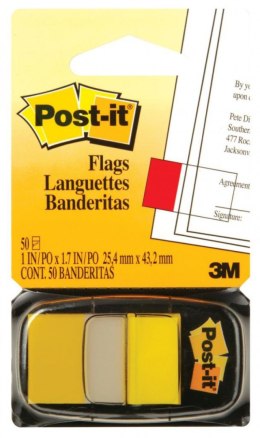 Zakładki indeksujące POST-IT 25x43mm żółte 680-5 50sztuk 3M-UU008015081 Post-It 3M