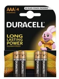 Bateria DURACELL alkaliczna BASIC LR03/AAA K4 (4szt) 4520104 Duracell