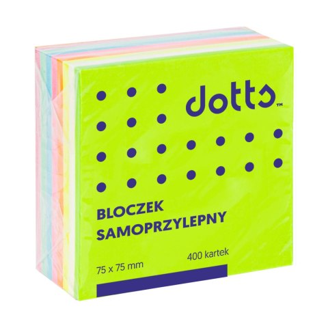 Kostka samoprzylepna DOTTS 75x75 400 kartek tęczowa (NSKT/D) Dotts