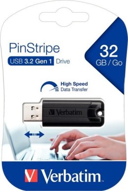 Pamięć Pendrive VERBATIM 32GB USB 3.2 czarny PINSTRIPE 49317 Verbatim