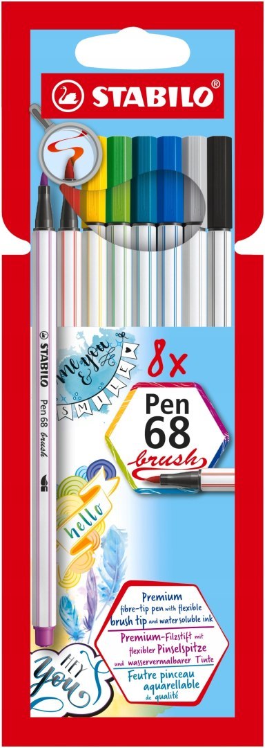 Flamaster Pen 68 BRUSH etui 8 szt. 568/08-21 STABILO Stabilo Flamaster Pen 68 BRUSH etui 8 szt. 568/08-21 STABILO Stabilo