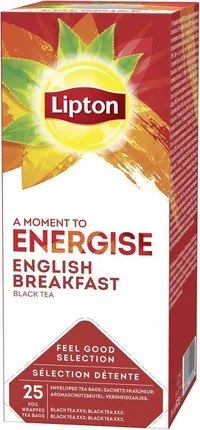 Herbata LIPTON Classic English Breakfast (25 kopert fol.) ENERGISE Lipton