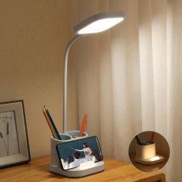 Lampka biurkowa, akumulator, led PLATINET 5W biała, przybornik na długopisy, ładowarka, PEN HOLDER PDL008 Platinet