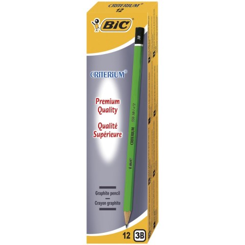 Ołówek bez gumki BIC Criterium 550 3B , 12szt. 857587 Bic