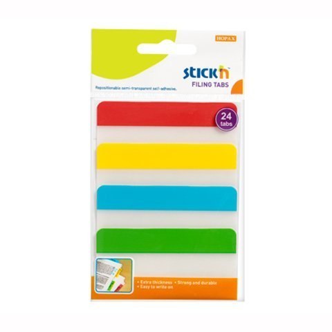 Przekładki indeksujące przeźroczyste 38x76mm 4 kolory STICKN 21609 StickN Przekładki indeksujące przeźroczyste 38x76mm 4 kolory STICKN 21609 StickN