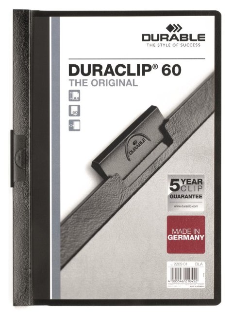 Skoroszyt DURABLE DURACLIP Original 60 czarny 2209-01 Durable