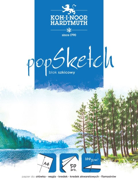 Blok szkicowy A3 POP SKETCH 20 ark. 110g KOH-I-NOOR 9920/1 Koh-i-noor Blok szkicowy A3 POP SKETCH 20 ark. 110g KOH-I-NOOR 9920/1 Koh-i-noor