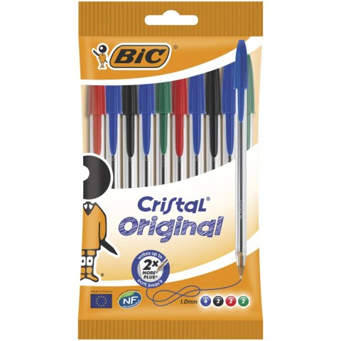 Długopis BIC Cristal Original mix AST, blister 10szt, 830865 Bic