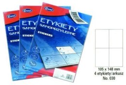 Etykiety samoprzylepne No. 030 105x148 mm GRAND 150-1057 Grand