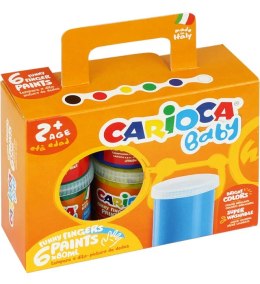 Farba tempera do malowania palcami 6kl 80ml CARIOCA BABY 170-2275 SALE OD 2 LAT Carioca