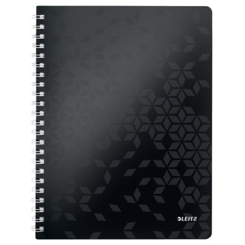 Kołonotatnik w kratkę A4 PP Leitz WOW, czarny 46380095 Leitz Kołonotatnik w kratkę A4 PP Leitz WOW, czarny 46380095 Leitz