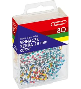 Spinacz okrągły zebra R28 GRAND 80szt. T4 110-1634 Grand