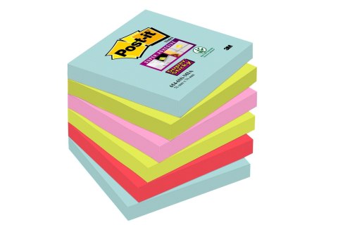 Bloczki 3M POST-IT Z-Notes 76x76mm MIAMI/COSMIC 6x90k Super Sticky 70005291649 Post-It 3M