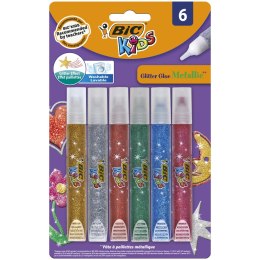 Klej brokatowy BIC Kids Glitter Metallic Blister 6szt, 893269 (X) SALE Bic