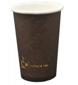 Kubek papierowy 250ml z nadrukiem COFFEE 4 YOU (100szt.) 46569 Papstar