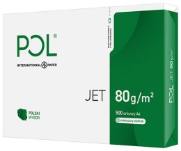 Papier xero A4 POLJET 80g klasa białości A 166 karton 5 ryz Pol