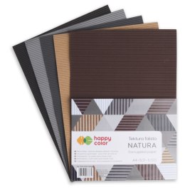 Tektura falista NATURA, A4, 5 ark, 5 kolorów, Happy Color HA 7720 2030-NATURA Happy Color